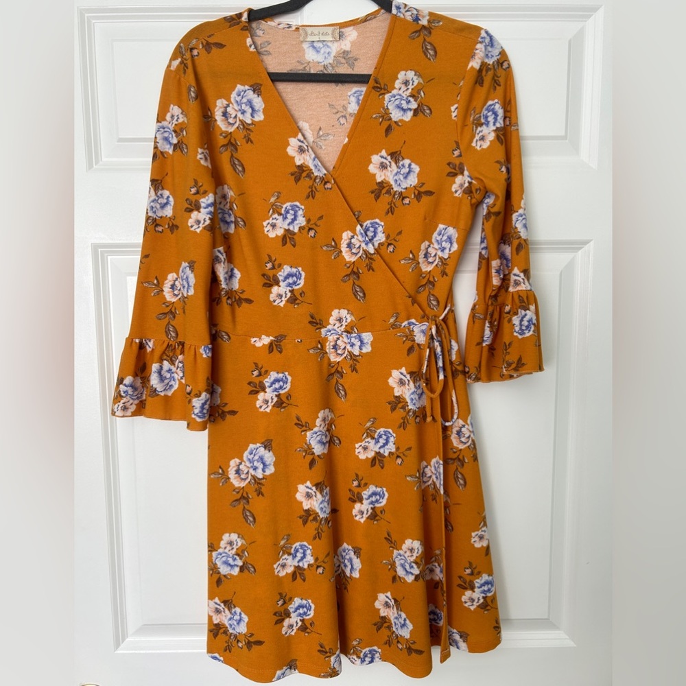 Altar’d State Yellow/Orange Floral Dress